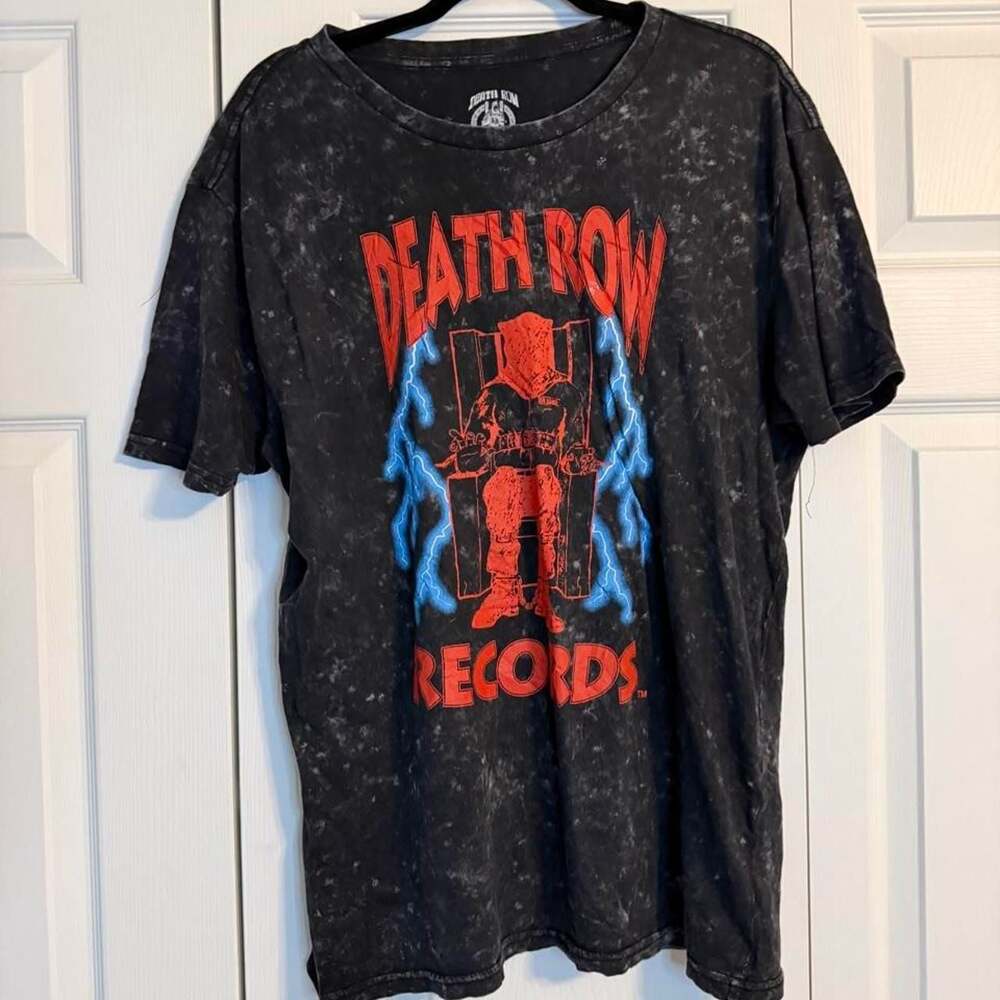 Death Row Records Acid Wash Graphic Tee